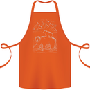 A Bear and It's Cub Cotton Apron 100% Organic Orange