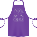 A Bear and It's Cub Cotton Apron 100% Organic Purple