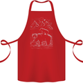A Bear and It's Cub Cotton Apron 100% Organic Red