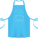 A Bear and It's Cub Cotton Apron 100% Organic Turquoise