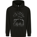 A Bear and It's Cub Mens 80% Cotton Hoodie Black