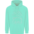 A Bear and It's Cub Mens 80% Cotton Hoodie Peppermint