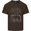 A Bear and It's Cub Mens Cotton T-Shirt Tee Top Dark Chocolate