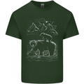 A Bear and It's Cub Mens Cotton T-Shirt Tee Top Forest Green