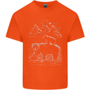 A Bear and It's Cub Mens Cotton T-Shirt Tee Top Orange
