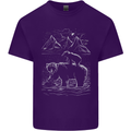 A Bear and It's Cub Mens Cotton T-Shirt Tee Top Purple