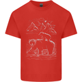 A Bear and It's Cub Mens Cotton T-Shirt Tee Top Red