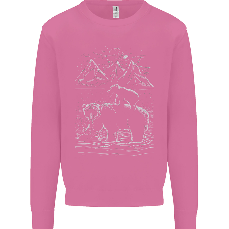 A Bear and It's Cub Mens Sweatshirt Jumper Azalea