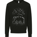 A Bear and It's Cub Mens Sweatshirt Jumper Black