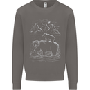 A Bear and It's Cub Mens Sweatshirt Jumper Charcoal
