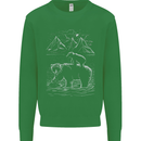 A Bear and It's Cub Mens Sweatshirt Jumper Irish Green