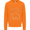 A Bear and It's Cub Mens Sweatshirt Jumper Orange