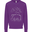 A Bear and It's Cub Mens Sweatshirt Jumper Purple