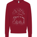 A Bear and It's Cub Mens Sweatshirt Jumper Red