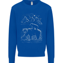 A Bear and It's Cub Mens Sweatshirt Jumper Royal Blue