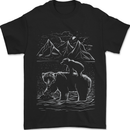A Bear and It's Cub Mens T-Shirt 100% Cotton Black