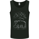 A Bear and It's Cub Mens Vest Tank Top Black