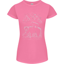 A Bear and It's Cub Womens Petite Cut T-Shirt Azalea