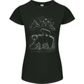 A Bear and It's Cub Womens Petite Cut T-Shirt Black