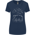 A Bear and It's Cub Womens Wider Cut T-Shirt Navy Blue