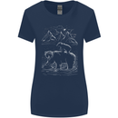 A Bear and It's Cub Womens Wider Cut T-Shirt Navy Blue