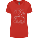 A Bear and It's Cub Womens Wider Cut T-Shirt Red