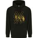 A Bee Design Mens 80% Cotton Hoodie Black