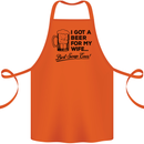 A Beer for My Wife Best Swap Ever Funny Cotton Apron 100% Organic Orange