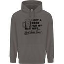 A Beer for My Wife Best Swap Ever Funny Mens 80% Cotton Hoodie Charcoal