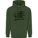 A Beer for My Wife Best Swap Ever Funny Mens 80% Cotton Hoodie Forest Green