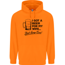 A Beer for My Wife Best Swap Ever Funny Mens 80% Cotton Hoodie Orange