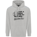 A Beer for My Wife Best Swap Ever Funny Mens 80% Cotton Hoodie Sports Grey
