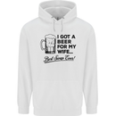 A Beer for My Wife Best Swap Ever Funny Mens 80% Cotton Hoodie White