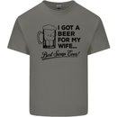 A Beer for My Wife Best Swap Ever Funny Mens Cotton T-Shirt Tee Top Charcoal