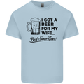 A Beer for My Wife Best Swap Ever Funny Mens Cotton T-Shirt Tee Top Light Blue
