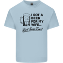 A Beer for My Wife Best Swap Ever Funny Mens Cotton T-Shirt Tee Top Light Blue