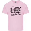 A Beer for My Wife Best Swap Ever Funny Mens Cotton T-Shirt Tee Top Light Pink