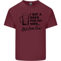 A Beer for My Wife Best Swap Ever Funny Mens Cotton T-Shirt Tee Top Maroon