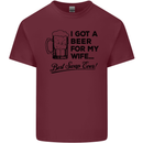 A Beer for My Wife Best Swap Ever Funny Mens Cotton T-Shirt Tee Top Maroon