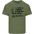 A Beer for My Wife Best Swap Ever Funny Mens Cotton T-Shirt Tee Top Military Green
