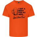 A Beer for My Wife Best Swap Ever Funny Mens Cotton T-Shirt Tee Top Orange