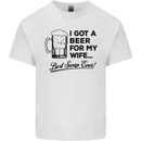 A Beer for My Wife Best Swap Ever Funny Mens Cotton T-Shirt Tee Top White