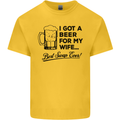 A Beer for My Wife Best Swap Ever Funny Mens Cotton T-Shirt Tee Top Yellow