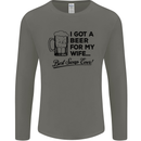A Beer for My Wife Best Swap Ever Funny Mens Long Sleeve T-Shirt Charcoal