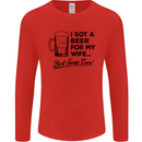 A Beer for My Wife Best Swap Ever Funny Mens Long Sleeve T-Shirt Red