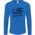 A Beer for My Wife Best Swap Ever Funny Mens Long Sleeve T-Shirt Royal Blue