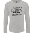 A Beer for My Wife Best Swap Ever Funny Mens Long Sleeve T-Shirt Sports Grey