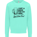 A Beer for My Wife Best Swap Ever Funny Mens Sweatshirt Jumper Peppermint