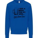 A Beer for My Wife Best Swap Ever Funny Mens Sweatshirt Jumper Royal Blue