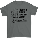 A Beer for My Wife Best Swap Ever Funny Mens T-Shirt Cotton Gildan Charcoal